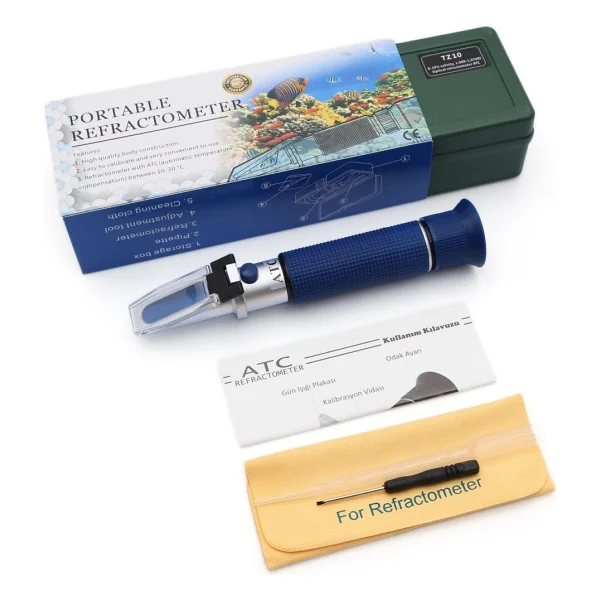Atc Tuzluluk/Yoğunluk Ölçer Refraktometre - 0 - 10 % Atc - Deniz Suyu / Tuzlu Çözeltiler Ölçümü - Görsel 6