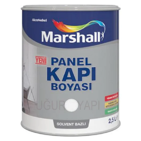 Marshall Solvent Bazlı Amerikan Panel Kapı Boyası 2.5 L Renk: Martı - 2.5 Lt - Martı - Görsel 4