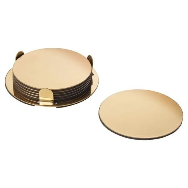 Bardak Altlığı 6 Lı Gold Renk Ikea 8.5 Cm Pirinç Rengi Bardak Altlığı Sunum - Görsel 4