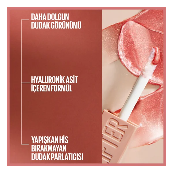 Maybelline New York Lifter Gloss Nemlendirici 016 Rust Dudak Parlatıcısı - Görsel 6