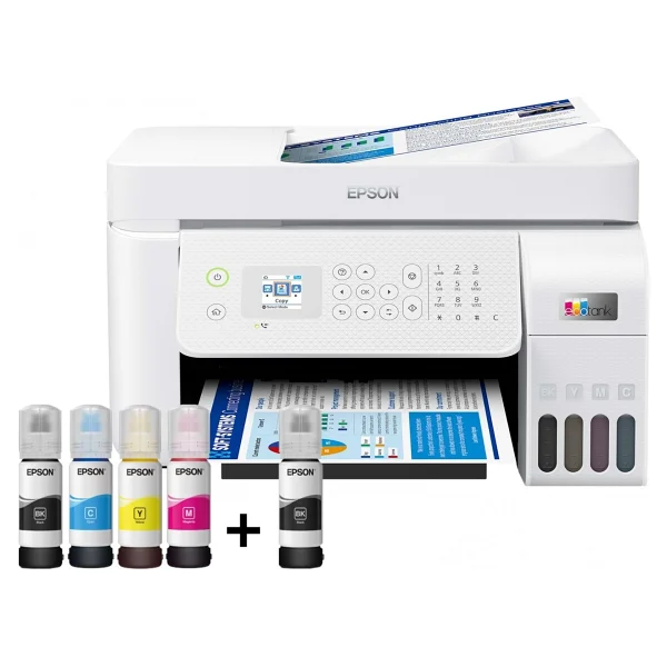 Epson Ecotank L5296 Wi-Fi + Tarayıcı + Fotokopi + Faks Renkli Çok Fonksiyonlu Tanklı Mürekkep Püskürtmeli Yazıcı - Görsel 4