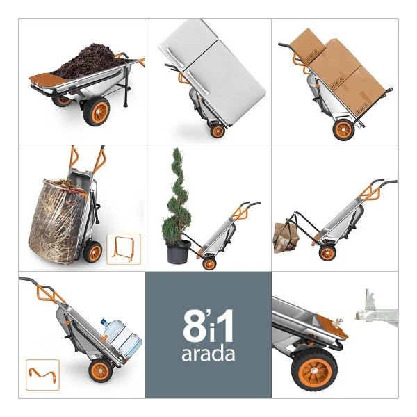 Worx Wg050 100 Lt Çok Amaçlı El Arabası - Görsel 4