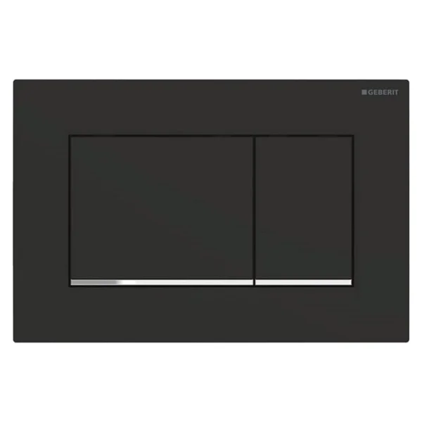 Geberit Kumanda Kapağı Sigma 30 Mat Siyah/Parlak/Mat Siyah 115.883.14.1 - 10x10 - Krom - Görsel 4