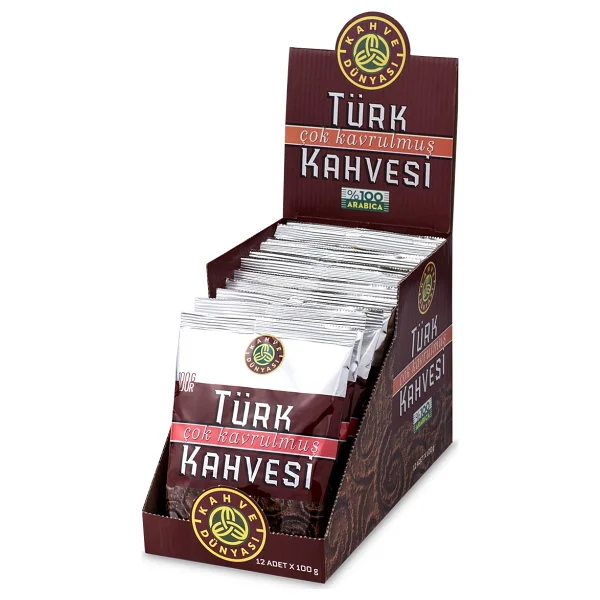 Kahve Dünyası Çok Kavrulmuş Paket Türk Kahvesi 100 Gr 12'li - Görsel 2