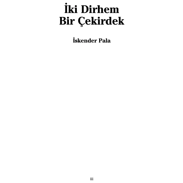 İki Dirhem Bir Çekirdek - İskender Pala - Görsel 4