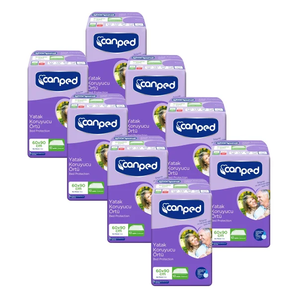 Canped 60x90 Cm 10'lu 8 Paket Yatak Koruyucu Örtü - Görsel 2
