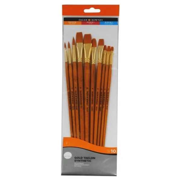 Daler-Rowney 216920110 Gold Taklon 10'lu Fırça Seti - Görsel 2