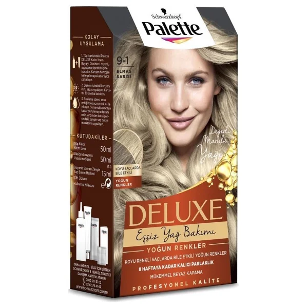Palette Deluxe 9.1 Küllü Sarı Saç Boyası - Görsel 3