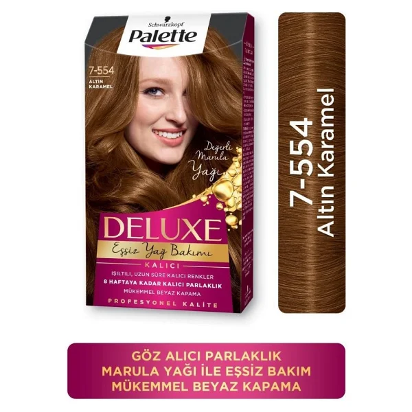 Palette Deluxe 7.554 Altın Karamel Saç Boyası
