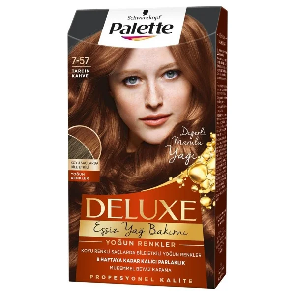 Schwarzkopf Palette Deluxe Yoğun Renkler 7-57 Tarçin Kahve Saç Boyası - Görsel 2