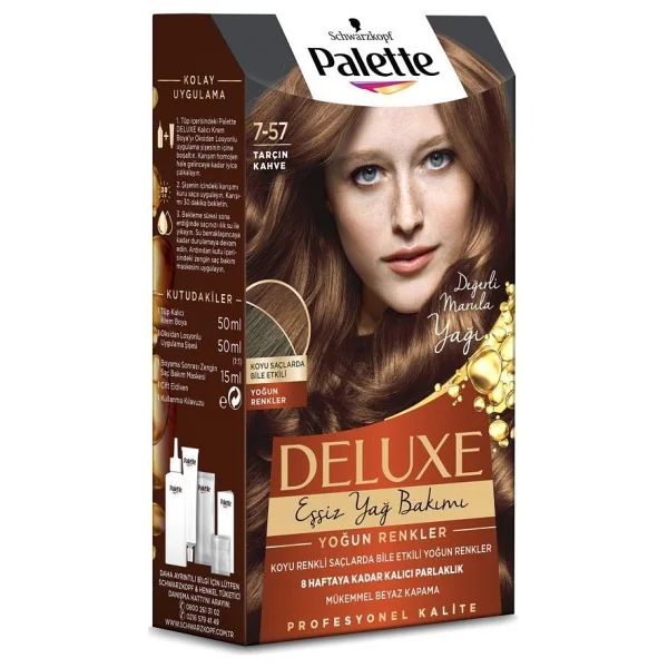 Schwarzkopf Palette Deluxe Yoğun Renkler 7-57 Tarçin Kahve Saç Boyası - Görsel 3