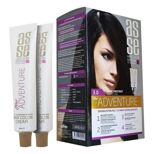 Asse Adventure 3.0 Koyu Kestane Saç Boyası - Görsel 2