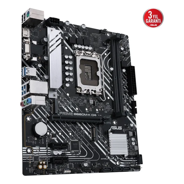 Asus Prime B660M-K D4 Intel LGA1700 DDR4 Micro ATX Anakart - Görsel 3