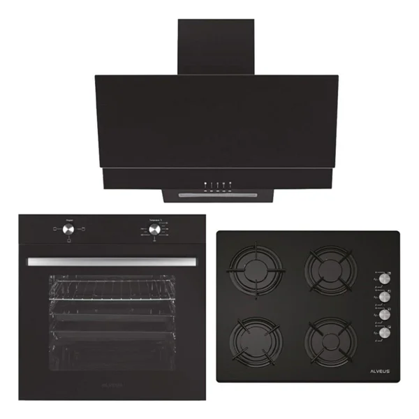 Alveus 850 3'lü Siyah Ankastre Set Ad07 + A10 + Af850 - Görsel 7