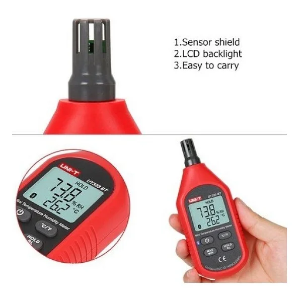 Uni-T Ut333bt Bluetooth Mini Sıcaklık Nem Ölçer - Görsel 2