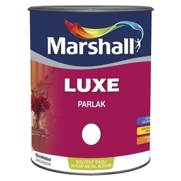Marshall Luxe Parlak BW Baz Metal Ve Ahşap Boyası 1 LT - Görsel 2