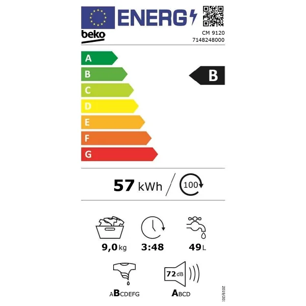 Beko Cm 9120 1200 Devir 9 Kg Çamaşır Makinesi - Görsel 3