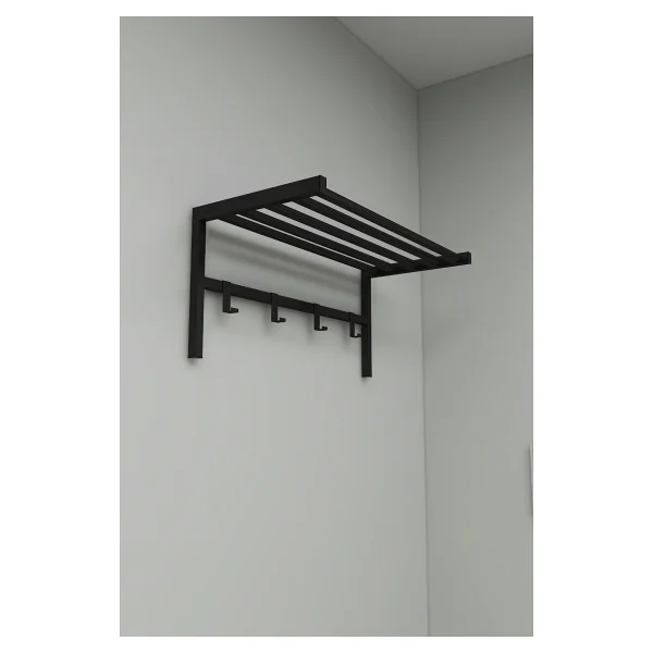 Bofigo Metal Duvar Askısı Metal Askılık Elbise Askılığı Siyah - Görsel 3