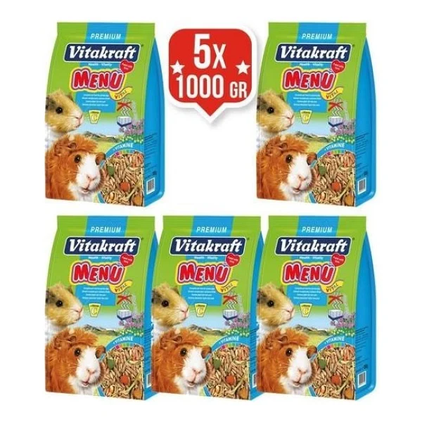 Vitakraft Menu Vital 1 Kg 5'li Ginepig Yemi - Görsel 2