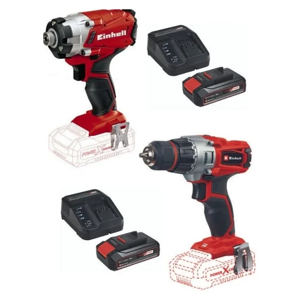 Einhell Te-Ci 18/1 Akülü Vidalama Einhell Te-CD 18/2 Akülü Matkap 2x2.5 Akü Ve Şarj Starter Kit - Görsel 2