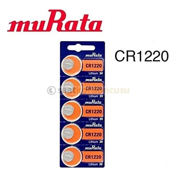 Murata Cr1220 3v 5'li Lityum Düğme Pil - Görsel 3