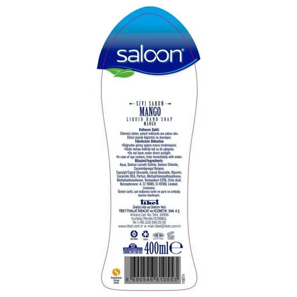 Saloon Mango Sıvı Sabun 400 Ml - Görsel 2
