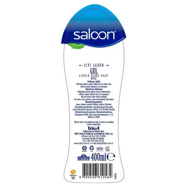 Saloon Gül Sıvı Sabun 400 Ml - Görsel 2