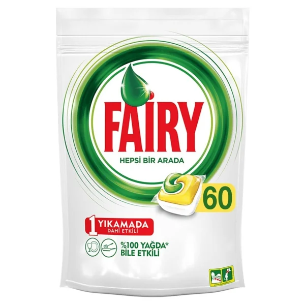 Fairy Hepsi Bir Arada Limon Bulaşık Makinesi Tableti 60'lı 4 Adet - Görsel 2
