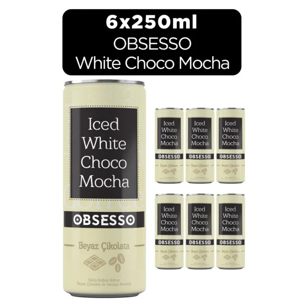 Obsesso Iced White Chocolate Mocha Soğuk Kahve 250 Ml 6'lı - Görsel 2