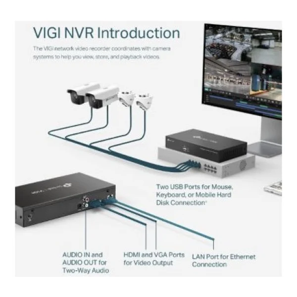 Tp-Link Vıgı Nvr1016h Full HD 16 Kanal Nvr Kayıt Cihazı - Görsel 4