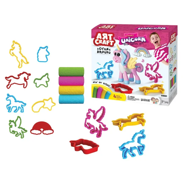 Art Craft Gizemli Unicorn Oyun Hamuru Seti 200 Gr 03551 - Görsel 4