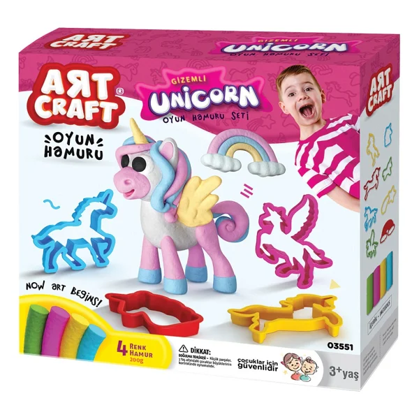 Art Craft Gizemli Unicorn Oyun Hamuru Seti 200 Gr 03551 - Görsel 5
