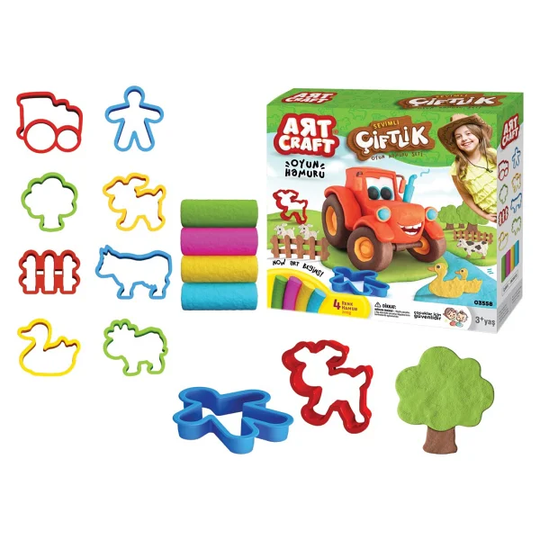 Art Craft Sevimli Çiftlik Oyun Hamuru Seti 200 Gr 03558 - Görsel 4