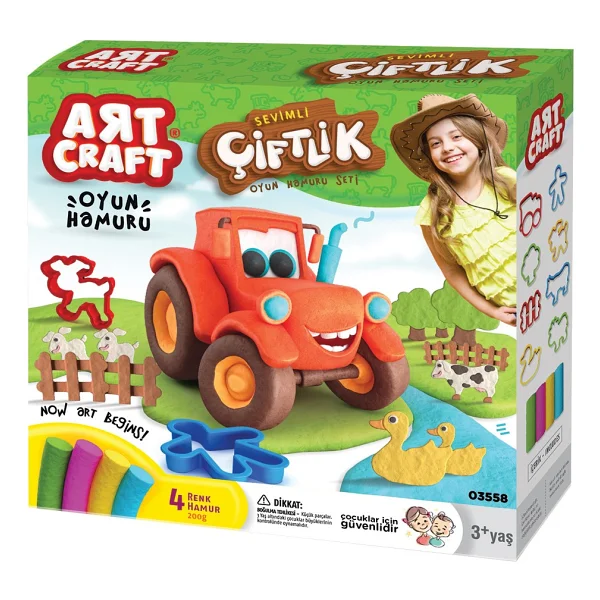 Art Craft Sevimli Çiftlik Oyun Hamuru Seti 200 Gr 03558 - Görsel 2