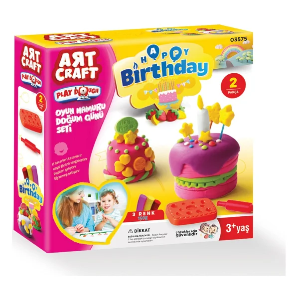 Art Craft Doğum Günü Oyun Hamuru Seti 150 Gr 03575 - Görsel 2