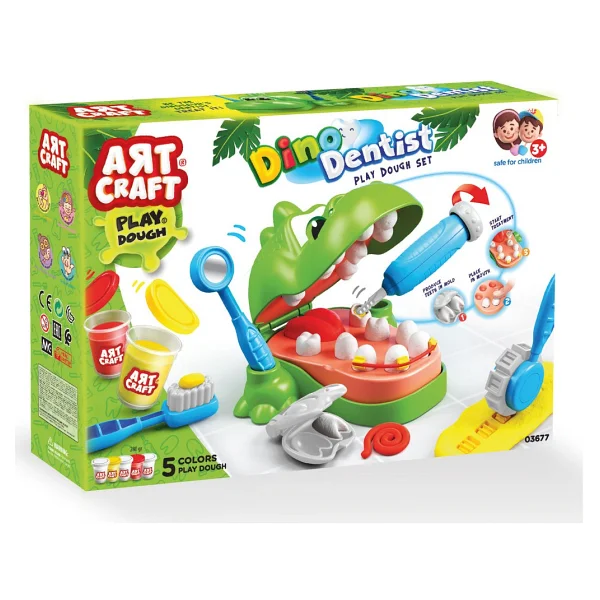 Art Craft Dinozor Dişçi Oyun Hamuru Seti 03677 - Görsel 8
