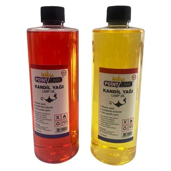 Point Care Kırmızı + Sarı Kandil Yağı Kokusuz Dumansız Iç Mekan Gaz Lambası Yakıtı 400 Ml 2'li Set - Görsel 2