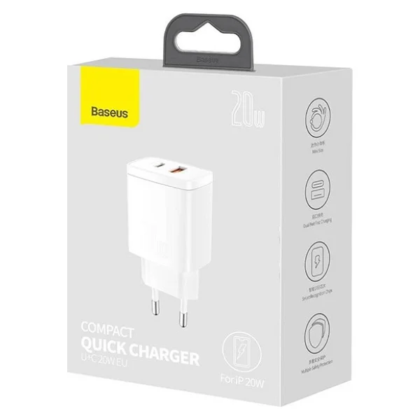 Baseus Compact 20 W Hızlı Şarj Adaptörü - Görsel 5