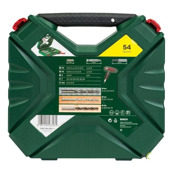 Bosch Gsb 16 Re Professional 750w Darbeli Matkap + 54 Parça Matkap Ucu Seti Vidalama Ucu Seti Cırcırlı Tornavida - Görsel 4