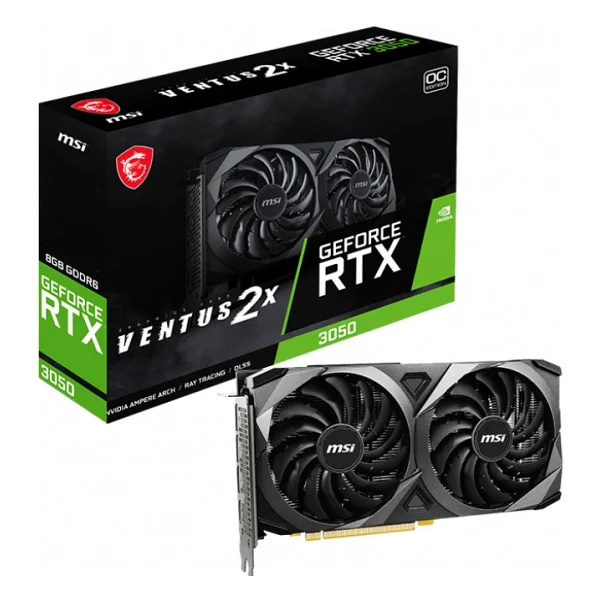 MSI RTX 3050 Ventus 2X 8G OC 128 Bit GDDR6 8 GB Ekran Kartı - Görsel 2