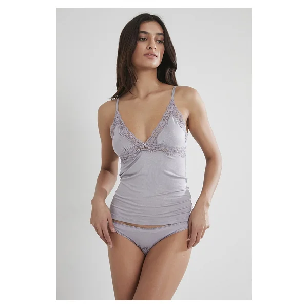 Pierre Cardin 367 Kaşkorse Dantelli Atlet - Külot Takımı - Lila - Görsel 5