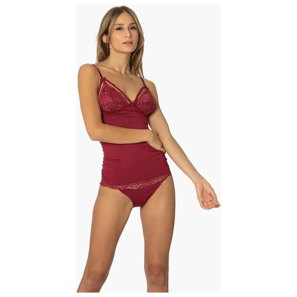 Pierre Cardin 375 Kaşkorse Dantelli Atlet - Külot Takımı - Lila - Görsel 6