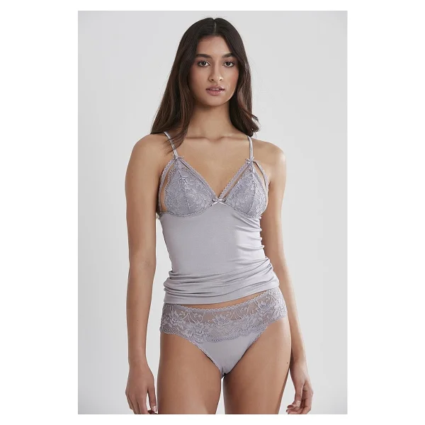 Pierre Cardin 375 Kaşkorse Dantelli Atlet - Külot Takımı - Lila - Görsel 9