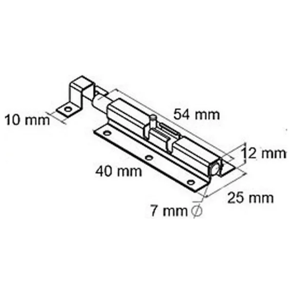 Beşel Klas Kapı Sürgü Saten 40 Mm 12 Adet - Görsel 2