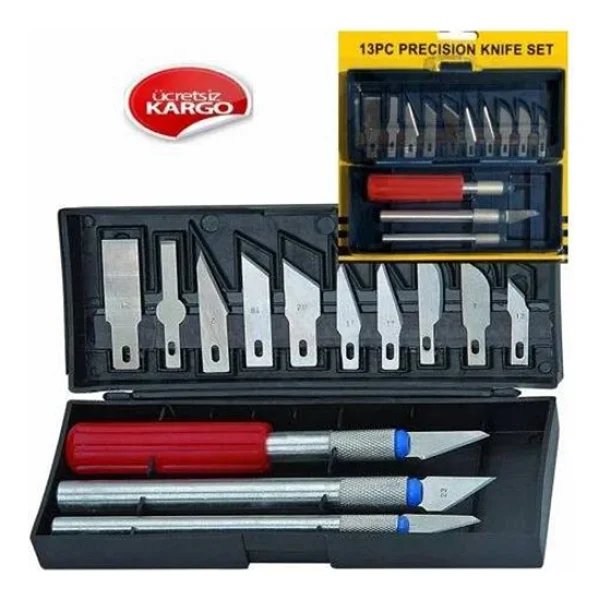 Yu-Su Tools Neşter Seti 16 Parça Bıçak Neşter Takımı Hobi Amaçlıdır - Görsel 2