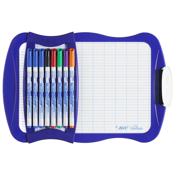 Bıc 967444 Velleda Cliiip Set Beyaz Tahta (21 X 31 Cm) Silecek; 8 Silinebilir Marker -10'lu Set, Çeşitli Renklerde - Görsel 2