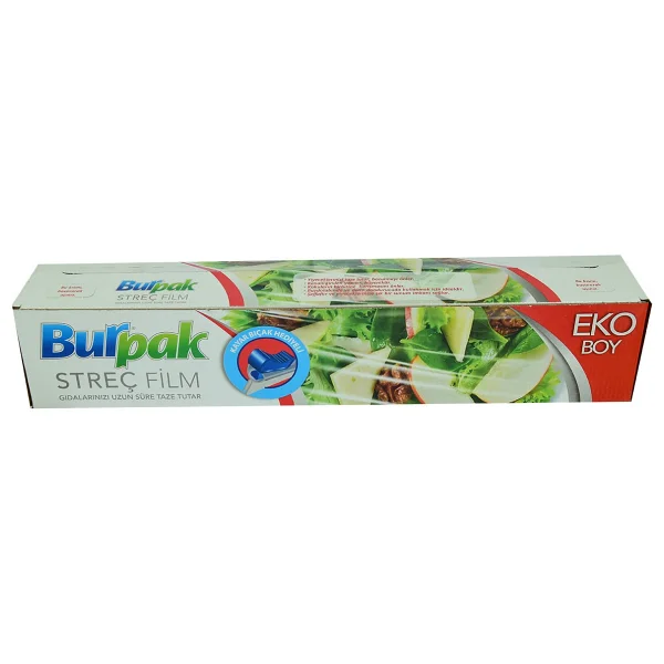 Burpak Streç Film 45 Cm Eko Boy Kayar Bıçak Hediyeli - Görsel 5