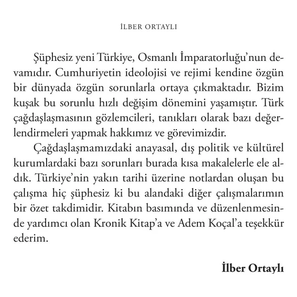 Türkiye'nin Yakın Tarihi - İlber Ortaylı - Görsel 6