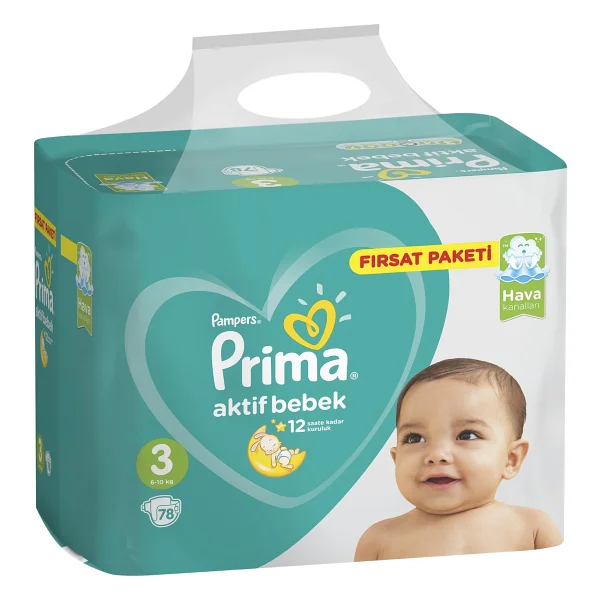 Prima Aktif 3 Numara Midi 78'li Bebek Bezi - Görsel 3