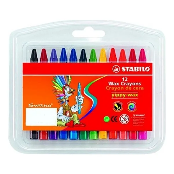 Stabilo Yippy Wax Mum Boya 12 Renk Asklı Paket - Görsel 2